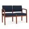 Lesro 2 Seat Tandem Seating W/ No Center Arm, 44 in W 26 in L 31.5 in H, Lenox Series LW2101 - alternate 1